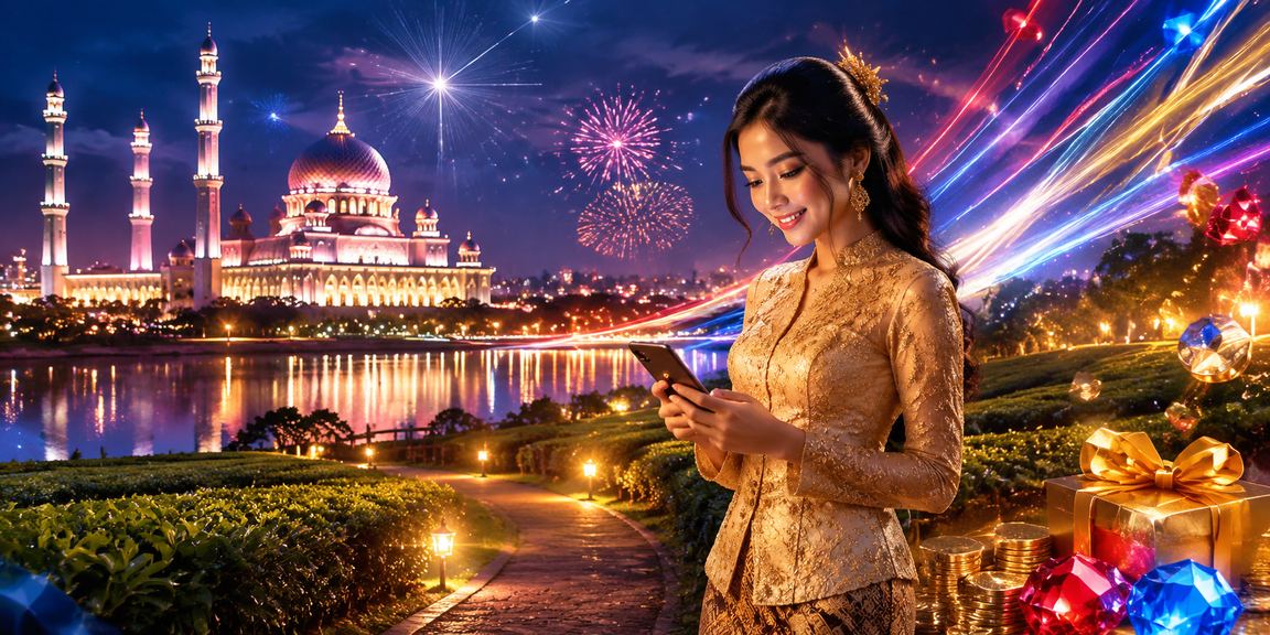 Ilustrasi bonus rebat kl108 dengan tema Putrajaya menggambarkan komitmen platform terhadap pengguna Malaysia